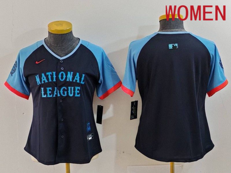 Women Los Angeles Dodgers Blank Blue All star 2024 Nike MLB Jersey style 7261->women mlb jersey->Women Jersey